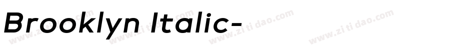 Brooklyn Italic字体转换